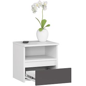 KOMODA CL1 PK BIELA / GRAFITOVÁ ŠEDÁ