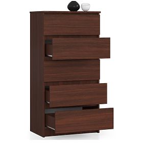 KOMODA K 60 cm 5 ZÁSUVIEK PK WENGE
