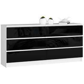 KOMODA K160 6SZ CLP PK ČIERNY LESK