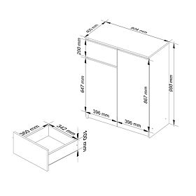 KOMODA K80 2D 1SZ CLP PK CAPPUCCINO LESK