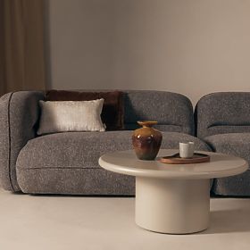 Konferenčný stolík Arce 80 cm, tmavo béžový, matný