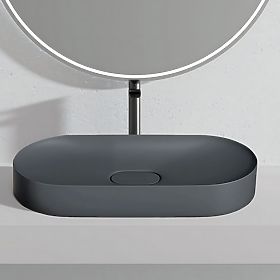 Konglomerátové umývadlo IRIS 71 CM sivý mat