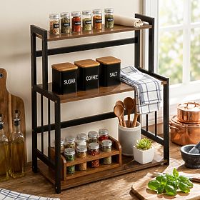 Kuchynská polica na korenie CEZAR Wood Brown