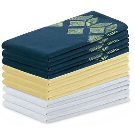 Kuchynská utierka LETTY žltá s potlačou moderný motív klasický štýl 50x70 ameliahome