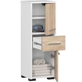 KÚPEĽŇOVÁ SKRINKA FIN STĹP 30 2D 1SZ 85cm PK BIELA / SONOMA