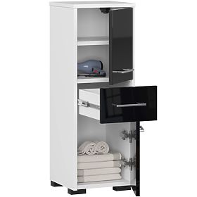 KÚPEĽŇOVÁ SKRINKA FIN STĹP 30 2D 1SZ 85cm PK ČIERNY LESK