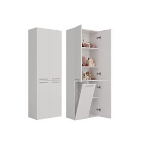 Kúpeľňová skrinka Nel 1K/DD BIELA