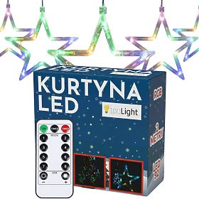 LED Záves Hviezdy Multicolor s Diaľkovým Ovládaním GL2005, Tutumi