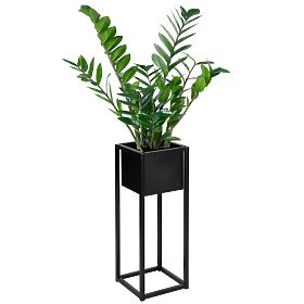Loftový kvetináč Concove 60 cm čierny