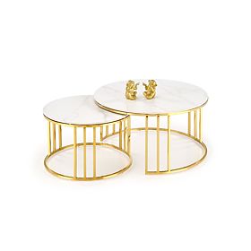 MERCURY 3 sada 2 lavíc, sada 2 lavíc, farba: biely mramor / zlatá (2p=1ks), Halmar