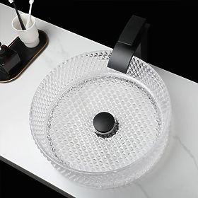 Nábytkové umývadlo Rea Cristal Transparent 35