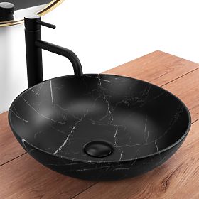 Nadčasové umývadlo Rea Fibo čierne matné