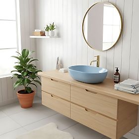 Nadčasové umývadlo Rea LISA L.BLUE SHINY