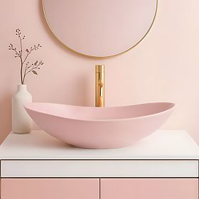 Nadčasové umývadlo Rea Royal Powder Pink Matt