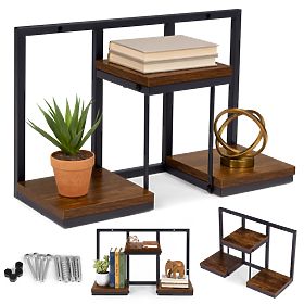 Nástenný kvetinový stojan závesná polica na kvety dekorácia 3 úrovne loft ModernHome