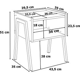 Nočný stolík SKIVE MODERN OAK