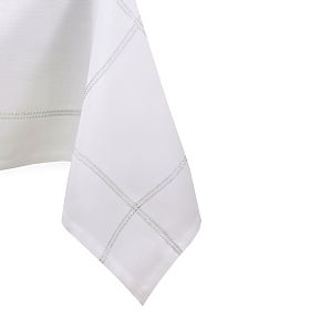 Obrus ANTONY biela hladká klasický motív 140x220 ameliahome