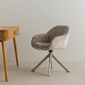 Otočná stolička Kairo, béžová, lectus