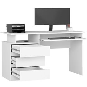 PÍSACÍ STÔL CLP 135cm PK BIELY