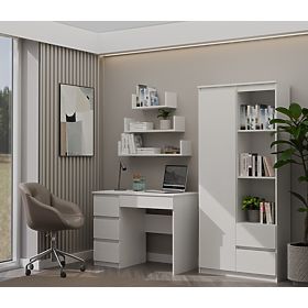 Písací stôl Mijas ĽAVÝ BIELY