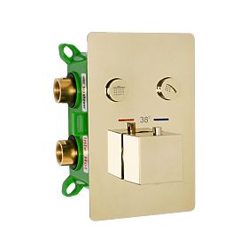 Podomietková sprchová sada s termostatom FENIX DAVIS Zlatá + BOX, Rea