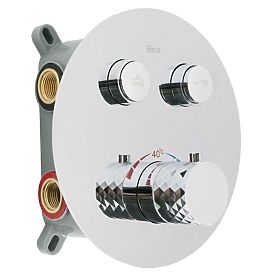 Podomietková sprchová sada s termostatom Rea Lungo Diamond Chróm+ BOX, Rea