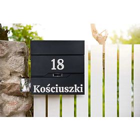 Poštová schránka na listy Vidar čierna s nápismi