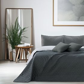 Prehoz ALHAMBRA šedá tlačený materiál mikrovlákno 220x240 DecoKing