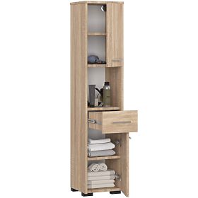 REGÁL KÚPEĽŇA FIN STĹP 30 2D 1SZ 1W 140cm PK SONOMA