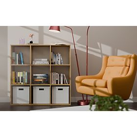 REGÁL MALAX 3x3 H DUB ARTISAN S PEVNÝM ZADNÝM HDF POLICAMI 110x110 CM