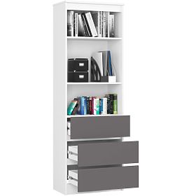 REGÁL R60 3SZ 2P CLP PK BIELY / SIVÝ