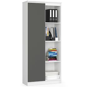 REGÁL R80 1D 4P CLP BIELY / ŠEDÝ