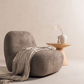 Relaxačné kreslo Giorgia s otočnou základňou, hnedosivé, lectus