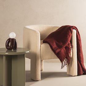 Relaxačné kreslo Lorraine, béžové, boucle