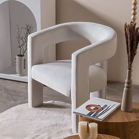 Relaxačné kreslo Lory, zamat, svetlo béžové, lectus