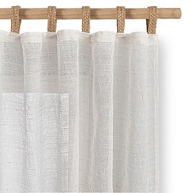 RESTILO záclona DRIMAR farba béžová moderný štýl materiál ľan, mikrovlákno 140x250