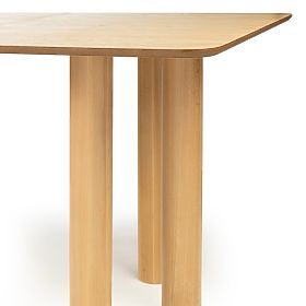 Rozkladací stôl Loa 140-200 cm, dubová dyha, prírodný, bukové drevo, zaoblený