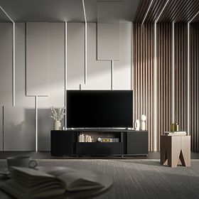 TV stolík MICHELLE čierny / dub viking, Halmar