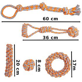 Sada preťahovacích hračiek pre psov SPANKY 5 kusov