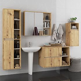 SADA ZÁVESNÉHO KÚPEĽŇOVÉHO NÁBYTKU VAMI DUB ARTISAN / KAŠMÍR