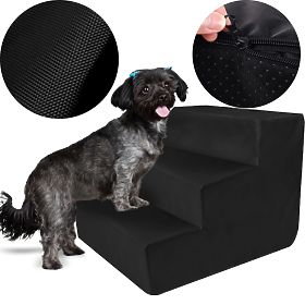 SCHODÍKY PRE ZVIERATÁ 342533 ČIERNE, PuppyJoy