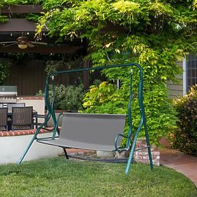 Sedák podložka na záhradnú hojdačku 120 x 93 cm sivá ModernHome