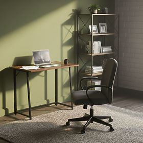 Skladací počítačový stôl 80x45 cm stolík pod notebook loft tmavý orech ModernHome, MODERNHOME