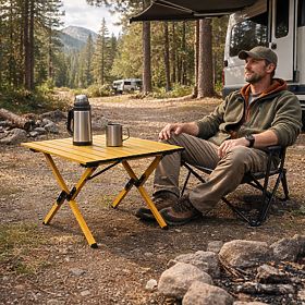 Skladací turistický stôl 60x60 cm kempingový s taškou MultiGarden, MultiGarden