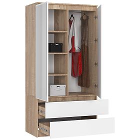 SKRIŇA S90 2D 2SZ 2 ZRKADLO CLP PK SONOMA / BIELA