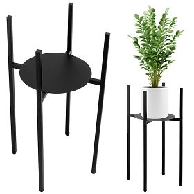 Stojan na kvety loftový Torre 60 cm čierny