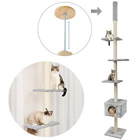 STROPNÉ ŠKRABADLO PRE MAČKY ŠEDÉ P70374, Tutumi