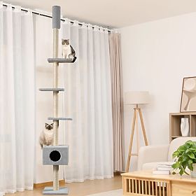 STROPNÉ ŠKRABADLO PRE MAČKY ŠEDÉ P70374, Tutumi