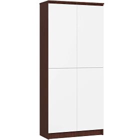 UZAVRETÝ REGÁL R80 2D 8P CLP WENGE / BIELA