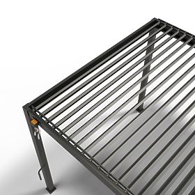 Voľne stojaca záhradná pergola Antilla z hliníka, 4x3 m, bioklimatická, pohyblivé lamely, antracitov